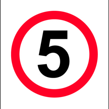 5km/h Sign 5km/h Sign