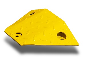 Steel Speed Hump End Module Yellow Steel Speed Hump End Module Yellow